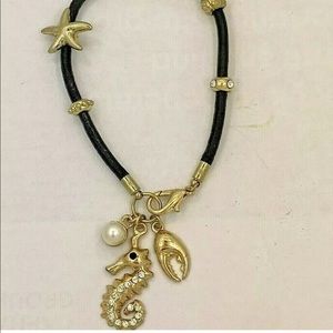 Seahorse Lobster Bracelet Crystal Charm Nautical